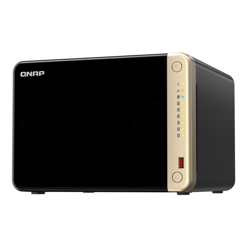 QNAP TS-664 NAS Tower Intel® Celeron® N5095 8 Go DDR4 0 To QNAP QTS Noir, Bronze – Image 2