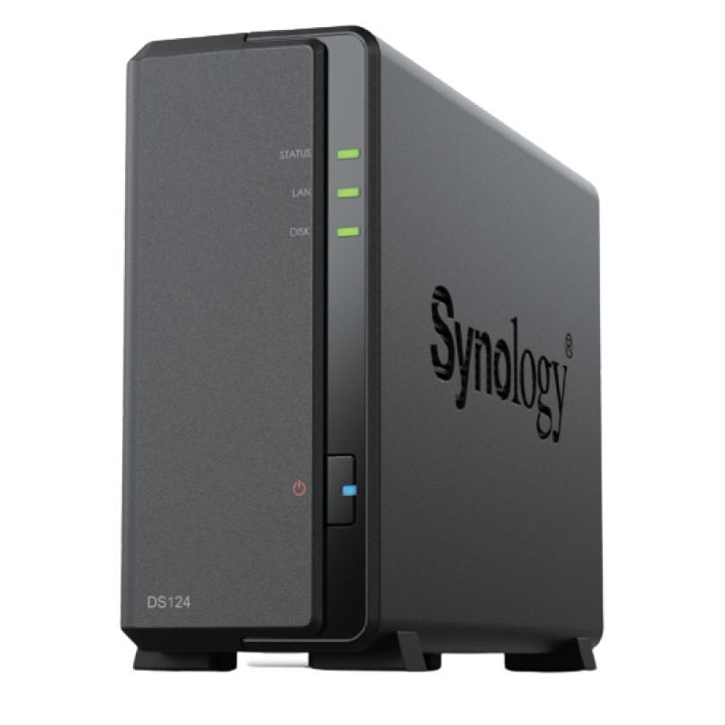 SYNOLOGY DiskStation DS124 serveur de stockage NAS Bureau Realtek RTD1619B 1 Go DDR4 0 To DiskStation Manager Noir