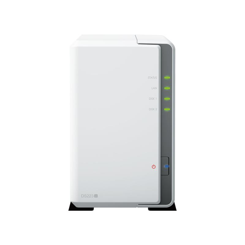 SYNOLOGY DiskStation DS223J serveur de stockage NAS Bureau Realtek RTD1619B 1 Go DDR4 0 To DiskStation Manager Blanc