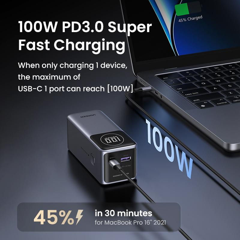 UGREEN Batterie d'Urgence Tour 12000mAh 100W *35526B – Image 3