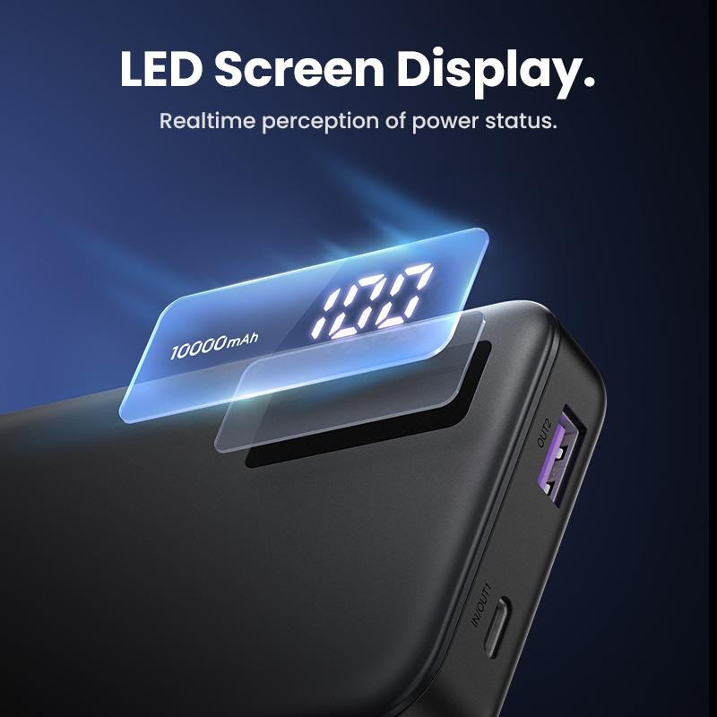 UGREEN Batterie Ext 10000mAh + 2 Ports Gris *25742 – Image 6