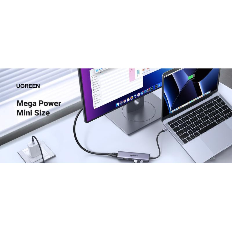 UGREEN Hub 5 en 1 3xUSB3.2/USB-C/HDMI 4K *15596 – Image 2