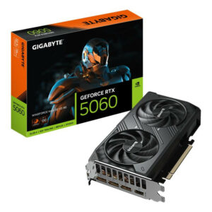GIGABYTE GIGABYTE GeForce RTX 5060 WINDFORCE MAX OC V2 8G ? Carte graphique, 8GB GDDR7, 128bit, PCI-E 5.0, 2512MHz Core Clock, 3 × DP, 1 × HDMI, NVIDIA DLSS 4, GV-N5060WF2MAX OCV2-8GD