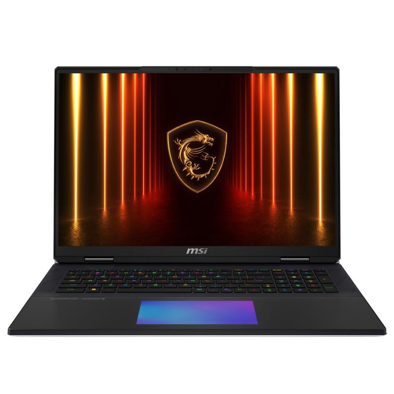 MSI MSI Titan 18 HX AI A2XWIG-605FR Intel Core Ultra 9 285HX Ordinateur portable 45,7 cm (18") UHD+ 64 Go DDR5-SDRAM 6 To SSD NVIDIA GeForce RTX 5080 Wi-Fi 7 (802.11be) Windows 11 Pro Noir AZERTY Français – Image 2