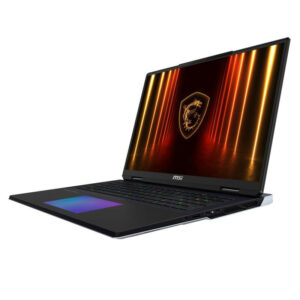MSI MSI Titan 18 HX AI A2XWIG-605FR Intel Core Ultra 9 285HX Ordinateur portable 45,7 cm (18") UHD+ 64 Go DDR5-SDRAM 6 To SSD NVIDIA GeForce RTX 5080 Wi-Fi 7 (802.11be) Windows 11 Pro Noir AZERTY Français